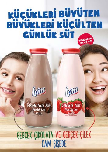 First in Turkey; Chocolate Daily Milk in a Glass Bottle from İçim!