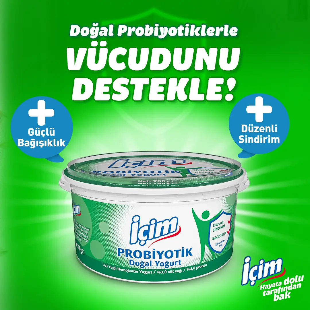 Support Your Body with İçim Probiotic Natural Yoghurt!