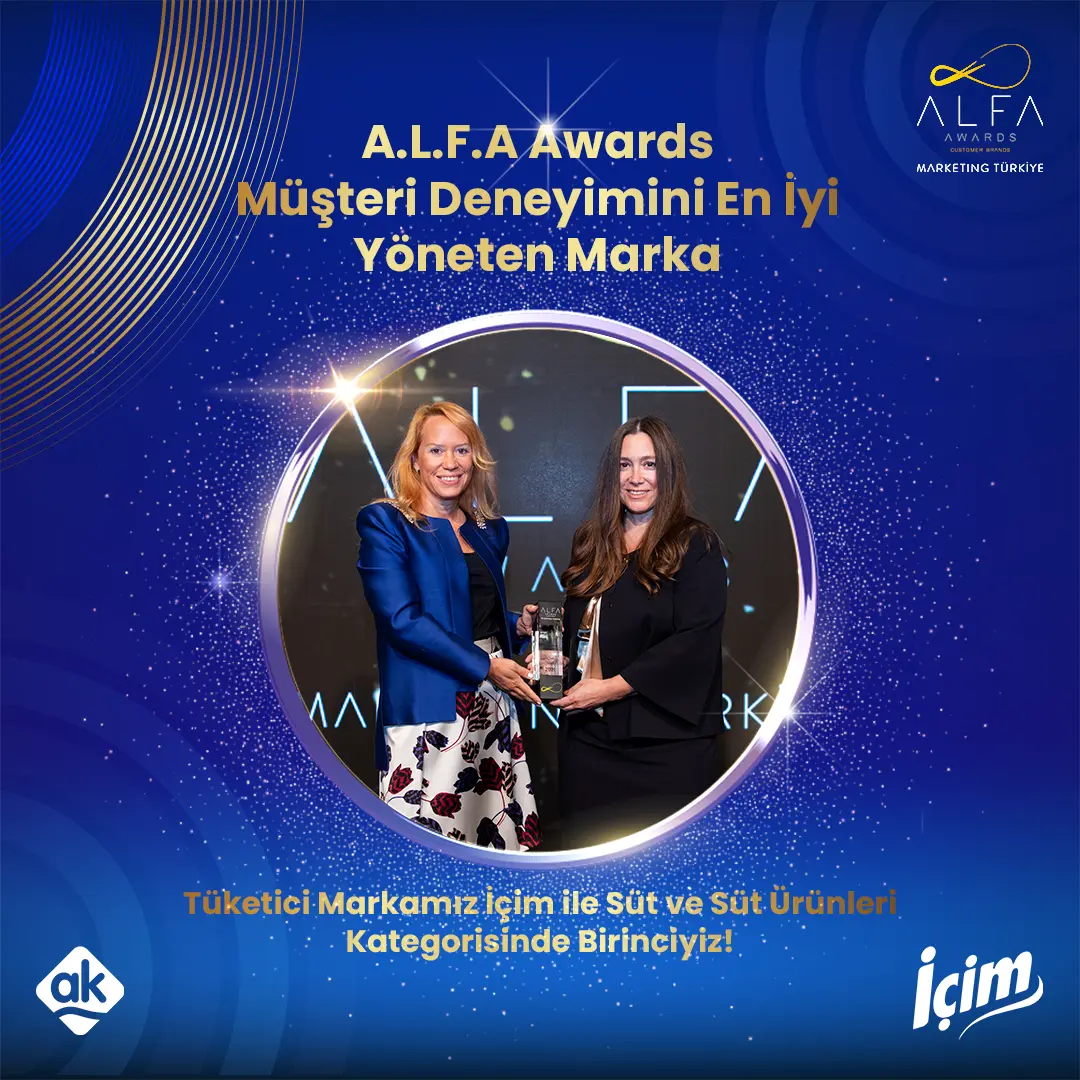A.L.F.A award to İçim in customer experience