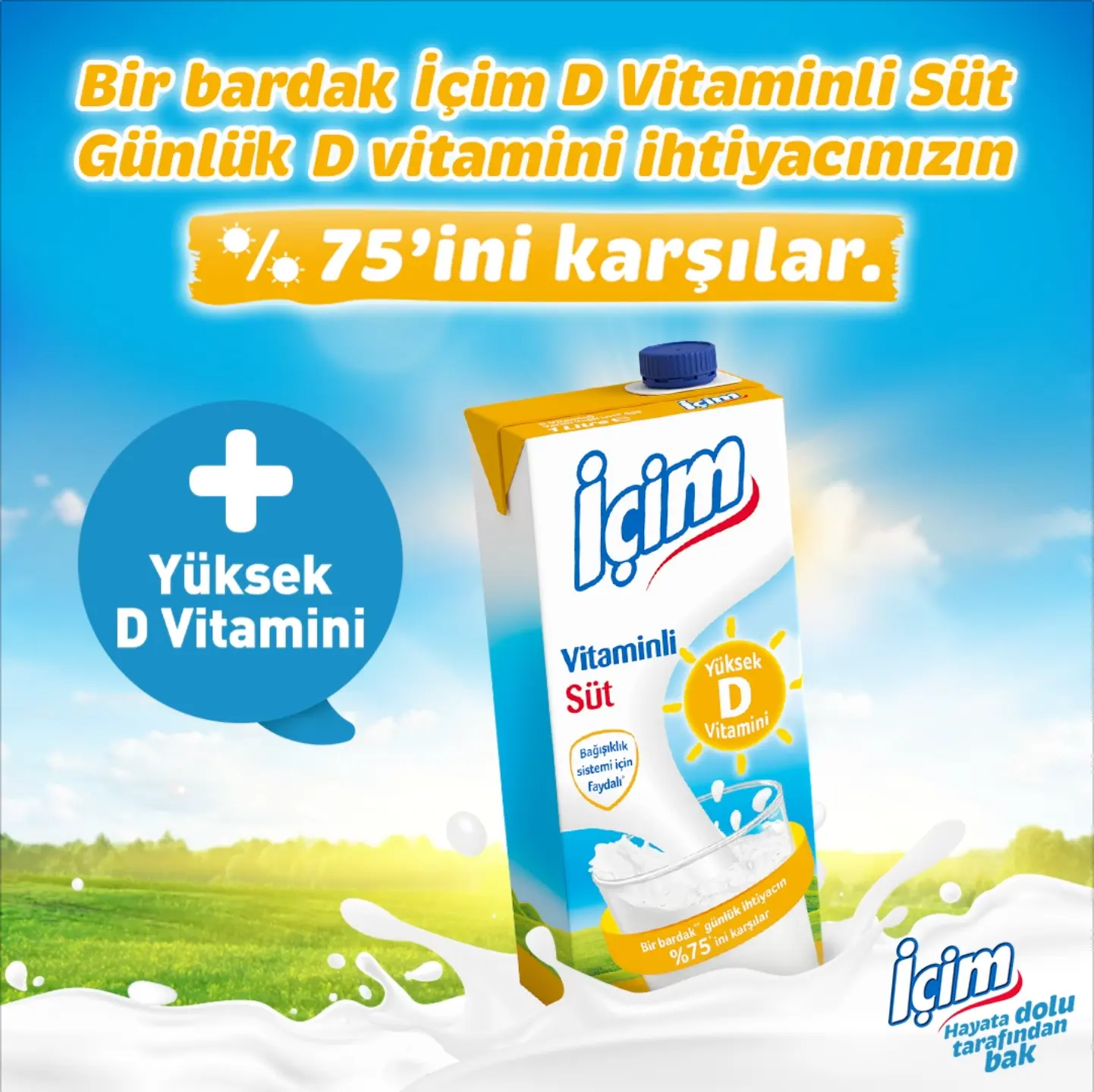 New milk from İçim for 75 percent of daily vitamin D needs
